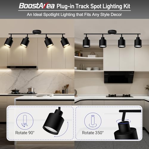 4 Light Led Track Lighting (4 light Black)