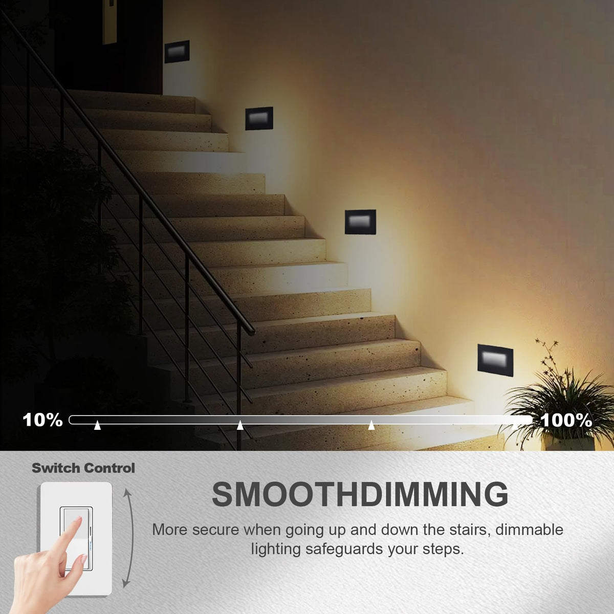 12 Pack Horizontal LED Step Lights (Horizontal-Black / 12 Pack)