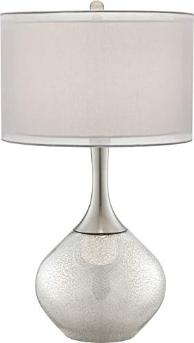 Swift 30 1 2" Chrome Large Table Lamp Mercury Glass Modern (Single)