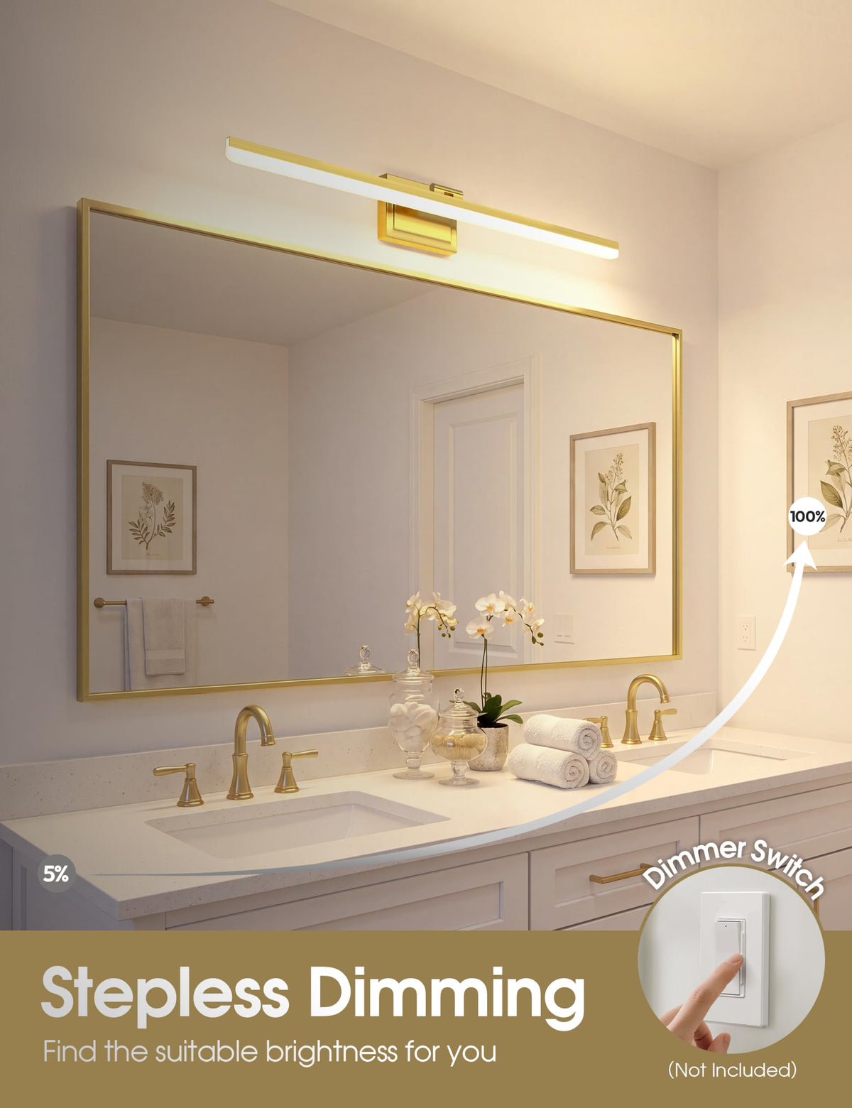 Modern Bathroom Vanity Light 31.5 inch (Gold / 31.5 inch)