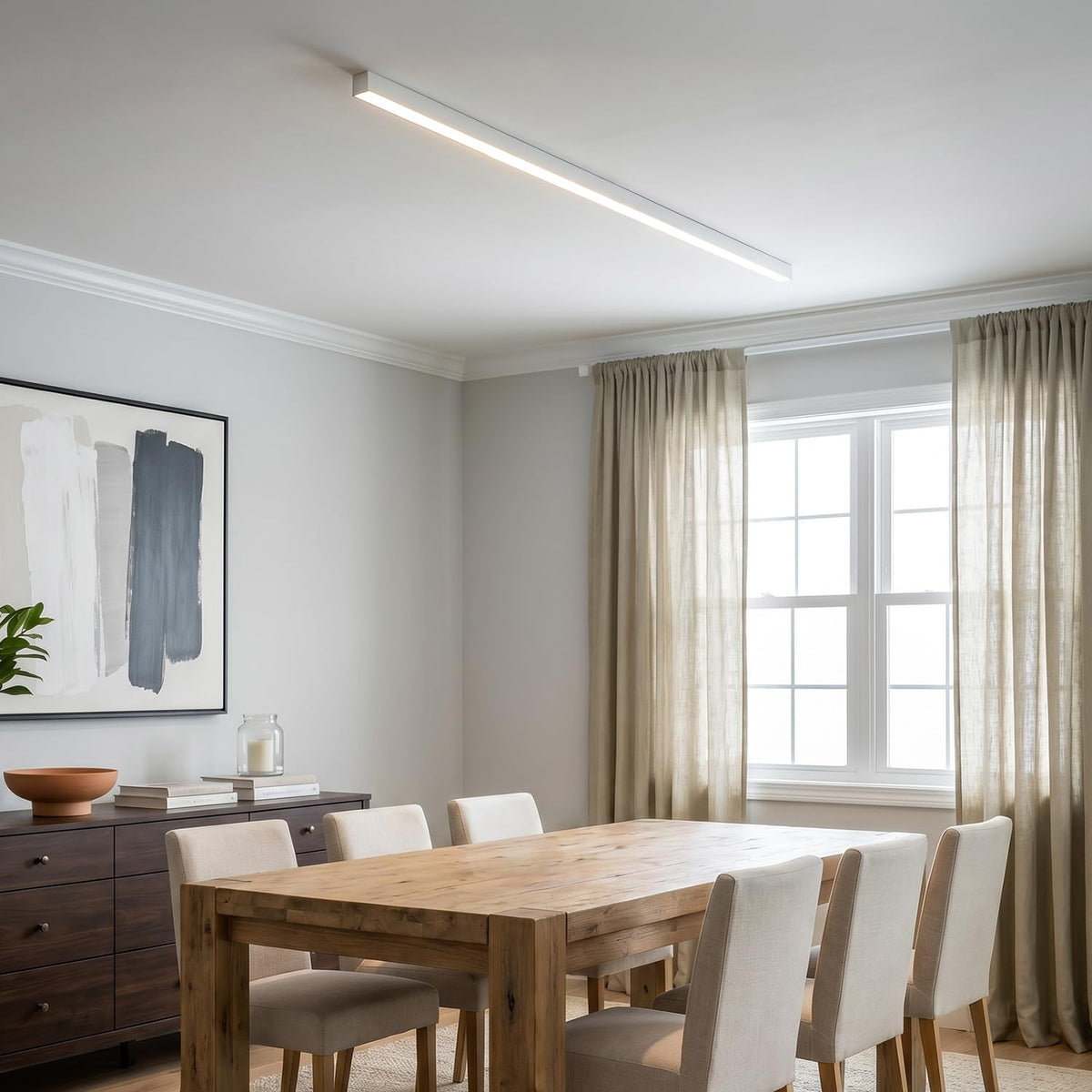 White ceiling light LED (White / 39.4IN)