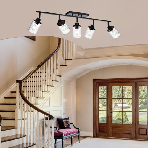 5 Light Kitchen Track Light Fixtures Ceiling Vanity Lights Black (Black / 5 Light)