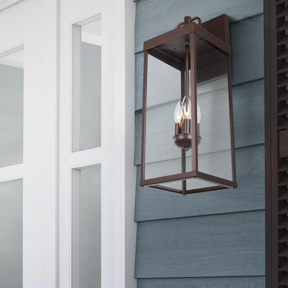 Outdoor Wall Sconce Light (Oil-Rubbed Bronze / Large)
