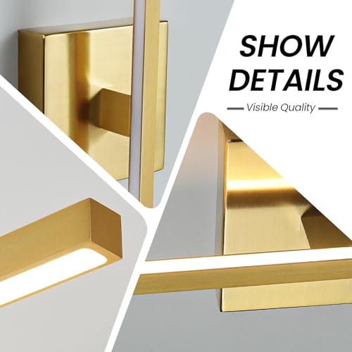 Gold Bathroom Light Fixtures Over Mirror (Gold / 39Inch)