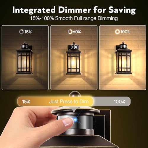 Outside Lights for House with Motion Sensor (ORB(Gold Trim) / Motion Sensor-1 Pack)