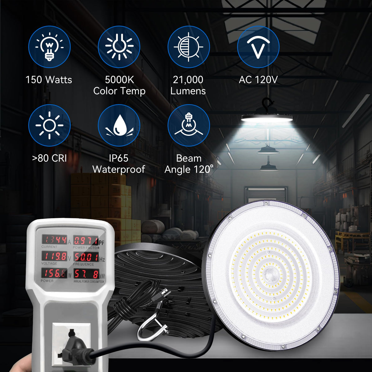 4 Pack UFO LED High Bay Light 150W (150W)