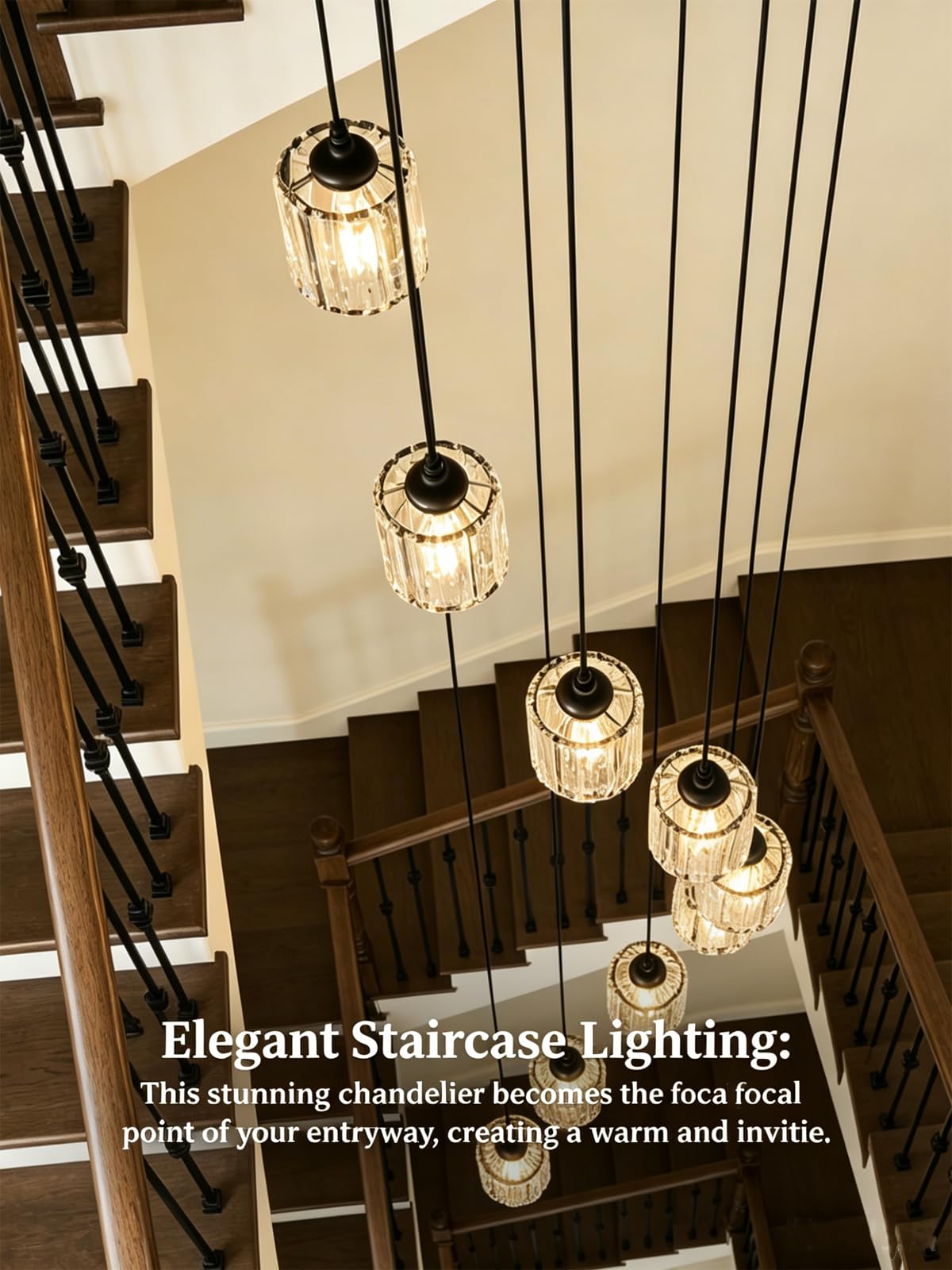 Foyer Chandeliers for High Ceilings 8 (8 lights)