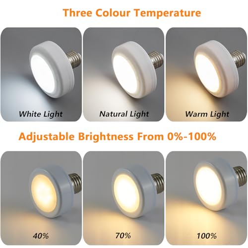 E26 Battery Operated Light Bulb for Lamps (E26-Battery Operated / 3.3x2.7 Inch-1 Pack)
