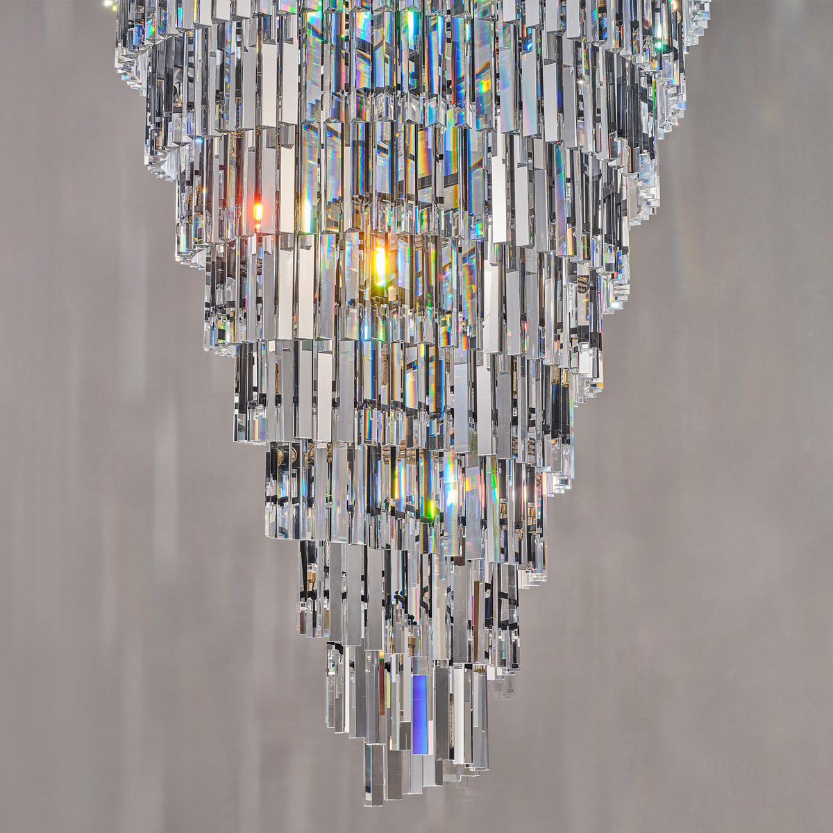 36'' Spiral Crystal Chandelier Black Modern Light Fixture (36''(Black))