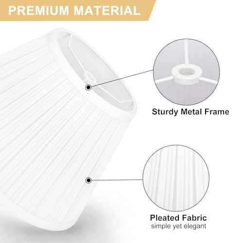 Small Pleated Lamp Shades Set of 2 (Pleated White)