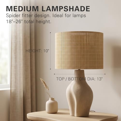 Bamboo Lamp Shades 1 Pack (Natural Bamboo - Drum)