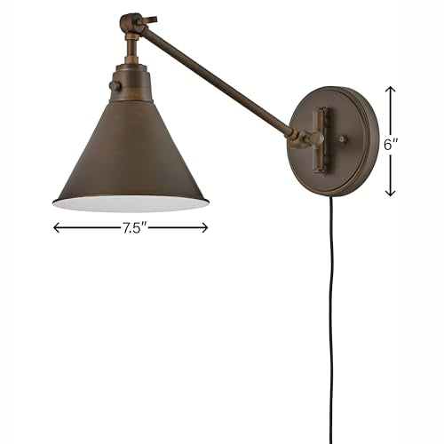 Arti Medium Swing Arm Single Light Wall Sconce (Old Bronze)