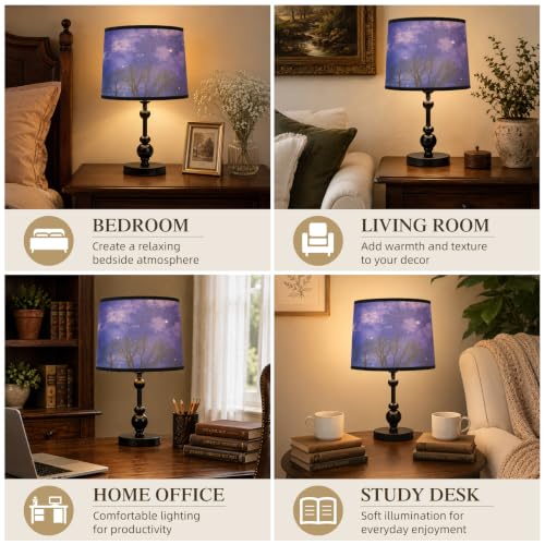 Drum Lamp Shades Set of 2 (Forests-Starry Sky)