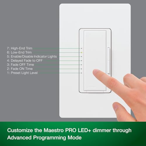 Maestro PRO LED+ Dimmer Switch (White / 2 Pack / PRO Dimmer)
