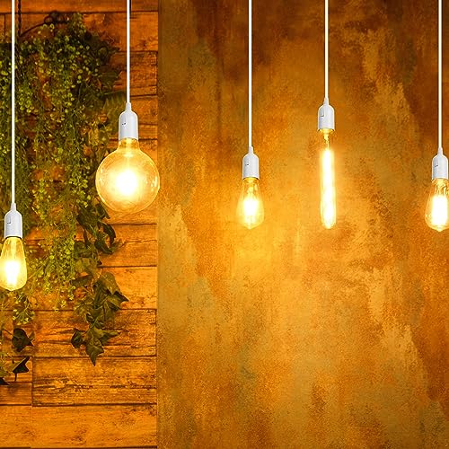24 Pcs 8.2ft Hanging Light Socket Lamp Cord with Switch E26