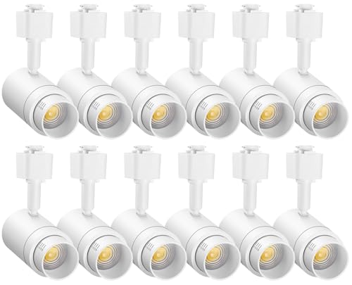 12 Pack Zoomable J Type Track Lighting Heads Dimmable (White / 12 Pack(J type))