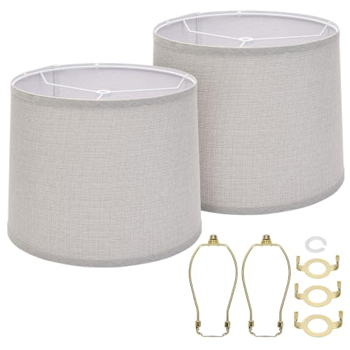 Drum Lamp Shades Set of 2 (Grey)