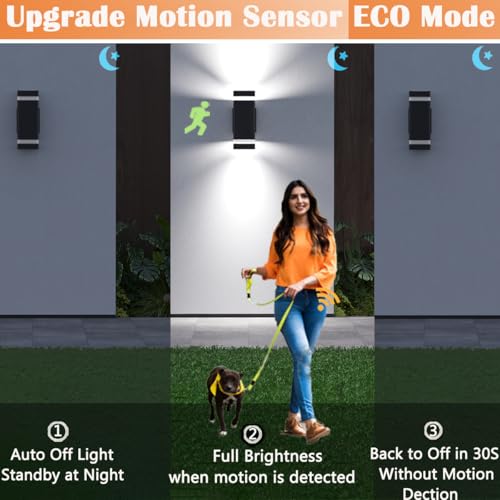 Motion Sensor Outdoor Wall Lights (1 Pack / 1 Layer)