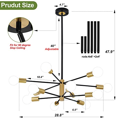 Modern Sputnik Chandelier