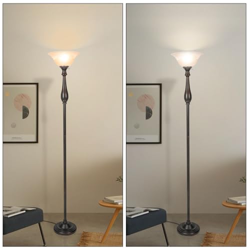 Torchiere Floor Lamp for Living Room (Gourd Lamp-Brown)