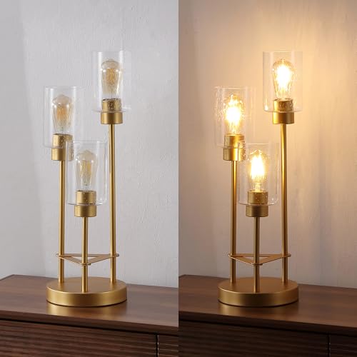 Axel 3 Light Candlestick Accent Table Lamp 20.5" (Gold Painting / 20.5")