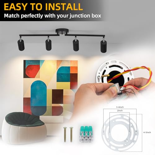 LED Track Lighting Kit 48W Track Light (Black)