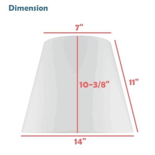 Transitional Empire Shape Spider Construction Lamp Shade in Rice White