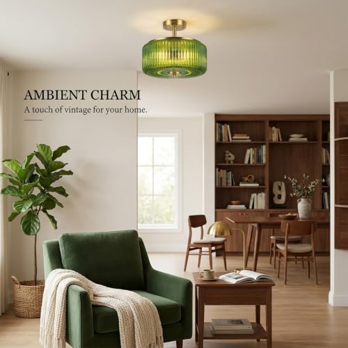 3 Light Gold Flush Mount Ceiling Light