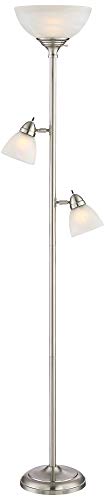 360 Lighting Ellery 72" Tall Nickel Tree Torchiere 3