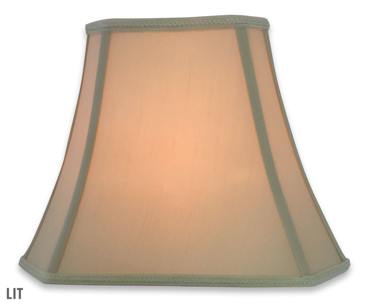 DSO-68-12BG-2 Rectangle Cut Corner Bell Designer Lamp Shade, (5x6.5) x (8x12) x 10, Beige, 2-Pack ((5 x 6.5) x (8 x 12) x 10 / Beige - 2 Pack)