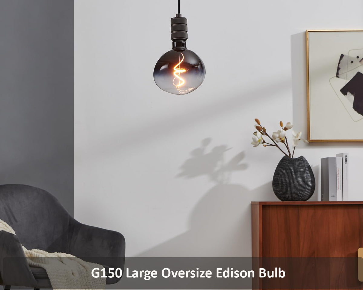 G150 Oversized Large Edison LED Bulb (Gradient Blue&black)