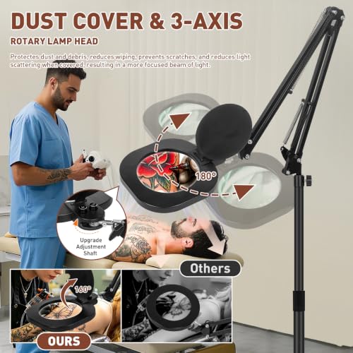 2200 Lumens 15X Esthetician Magnifying Lamp (Black)
