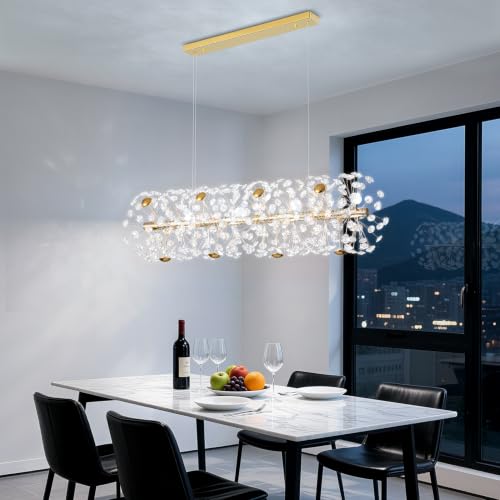 Modern Gold Crystal Firework Chandelier (Gold Long / Long 40inches)