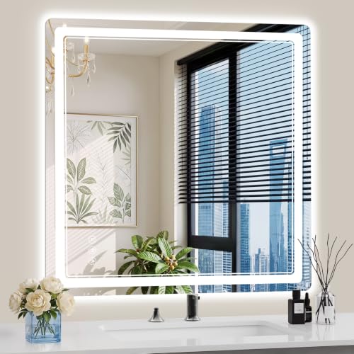 36"x36" LED Bathroom Mirror with Lights (36"L x 36"W)