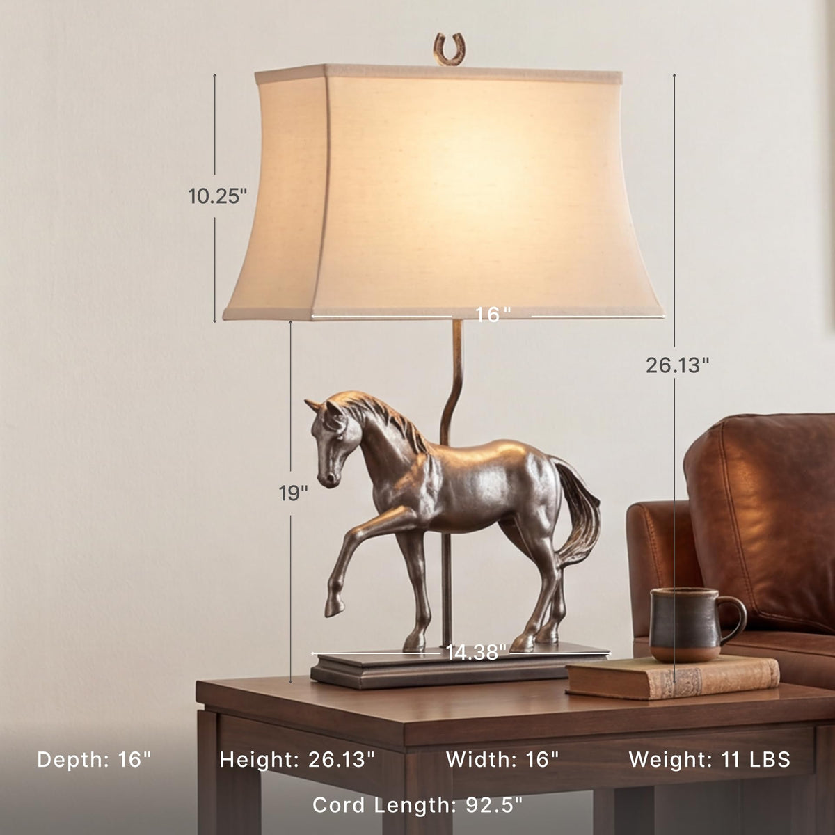 Sandorman Horse Table Lamp (Bronze Finish / Table Lamp)
