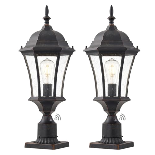 2 Pack 24 Inch Dusk to Dawn Outdoor Post Light LM4610