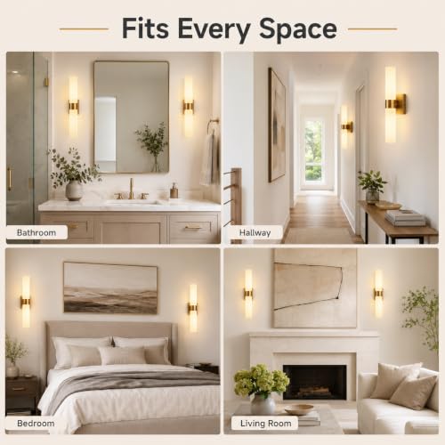 Wall Sconce Set of 2 (Gold / 17in)