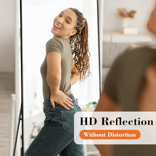19"x58" Mirror Full Length (Claccic Black-rect / 58"L x 19"W)