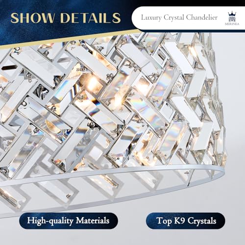 Chrome Crystal Chandelier 18" Drum 6 (Medium Drum Chrome)