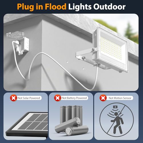 120W Flood Lights Outdoor (White)