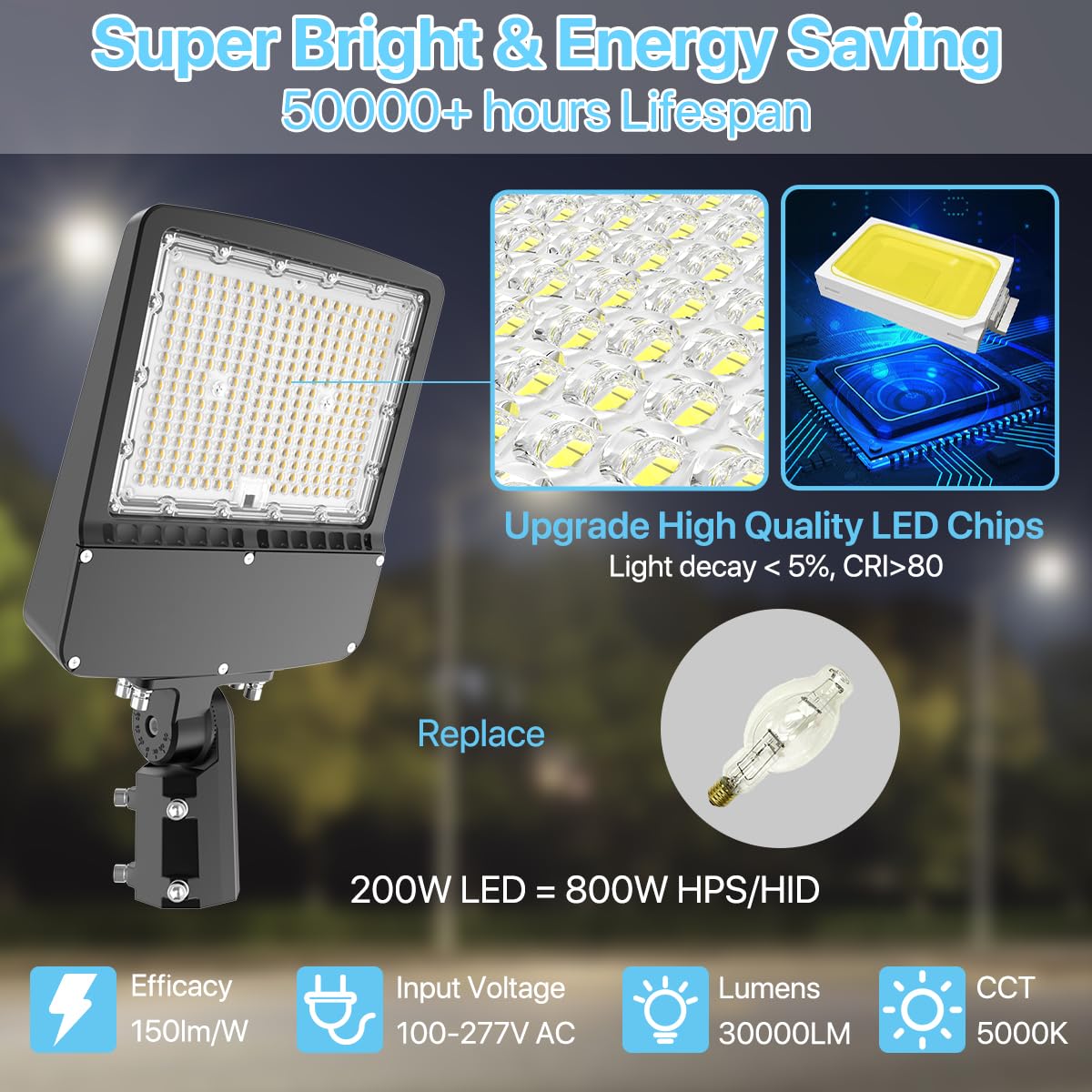 Parking Lot Light 200W