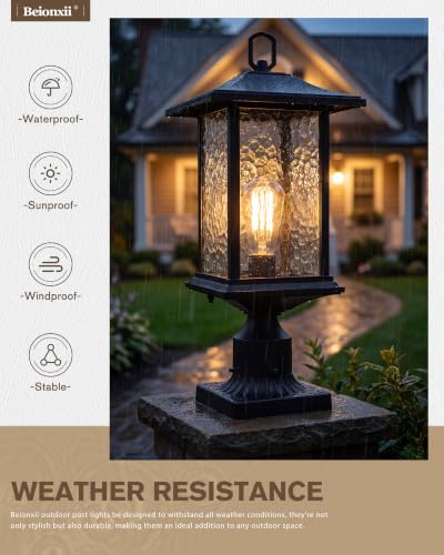 21inch Outdoor Post Lights (POST MOUNT X 2 (NO SENSOR))
