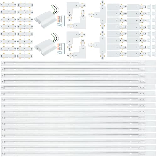 52FT H Track Lighting Rail Kit (White / 52FT)