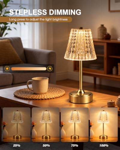 Cordless Touch Table Lamp (Gold-Premium)
