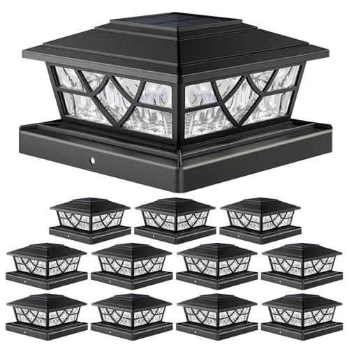 Solar Post Cap Lights 4x4 5x5 6x6 (Black)