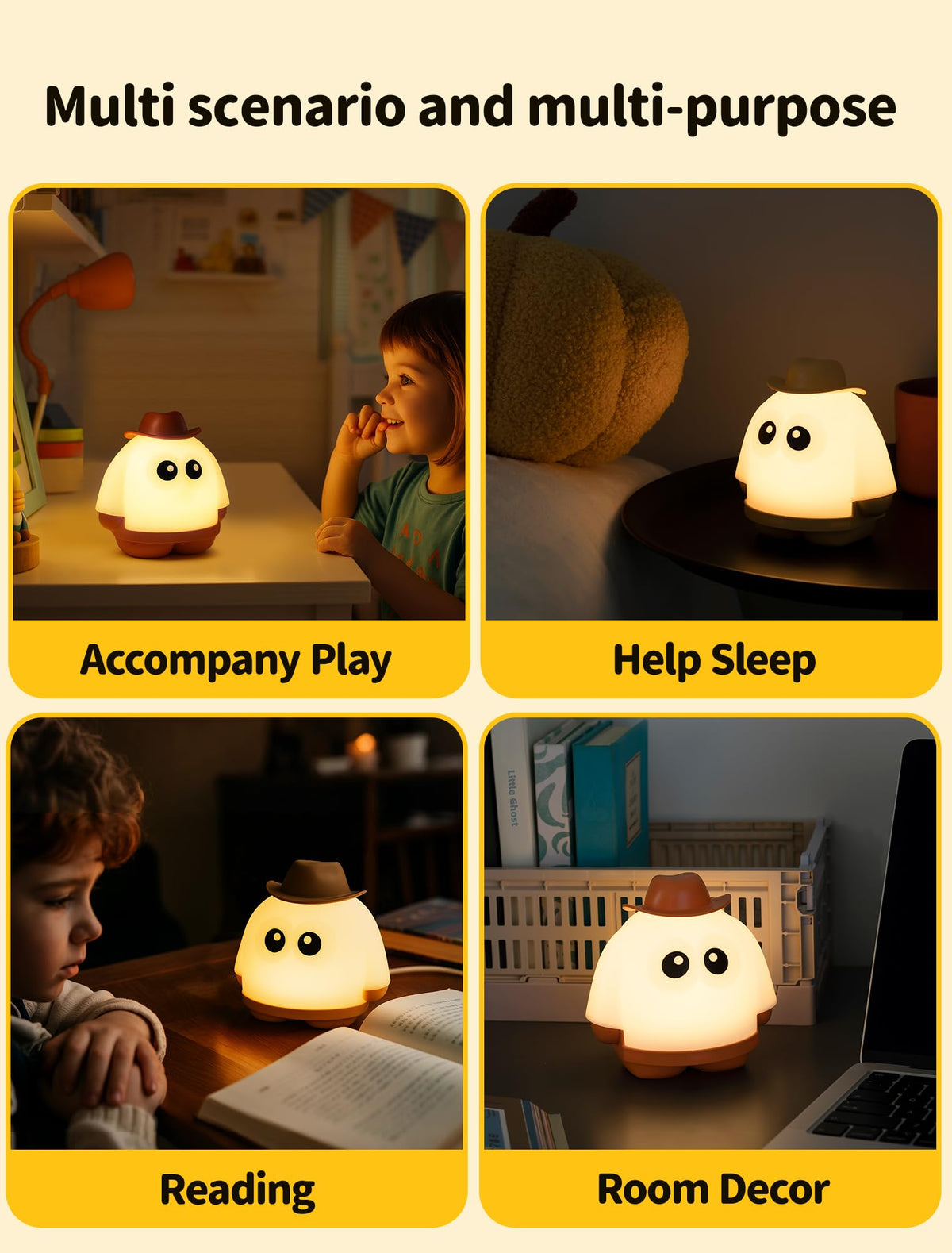 Halloween Ghost Night Light (Ghost-Orange)