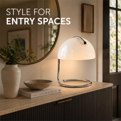 Modern Table Lamp (White, 8.7 Inch)