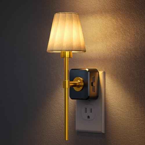 LED Night Lights Plug into Wall (Gold / 1 Pack)