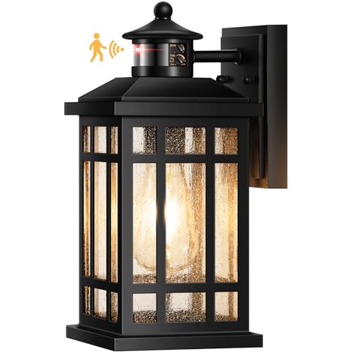 Motion Sensor Outdoor Wall Light (Black / Motion Sensor-1 Pack)