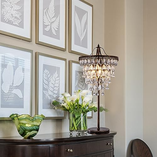 3 Lights Crystal Table Lamp for Living Room